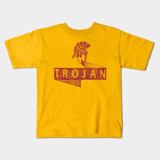 Trojan in red (Distessed Graphic Design) Kids T-Shirt